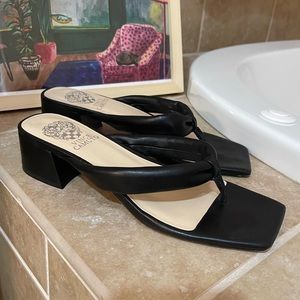 Vince camuto women's sabrina block-heel thong sandals black
